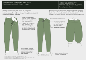 Pantaloni mod.1909 per armi a piedi